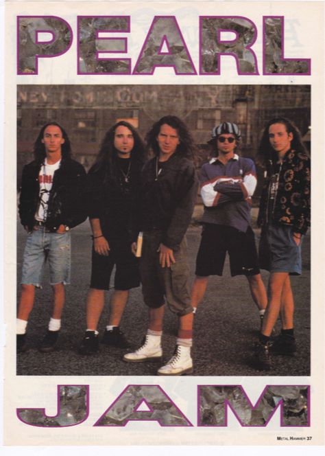 Peral Jam, Metal Hammer Magazine, Pearl Jam Poster, Pearl Jam Eddie Vedder, Rock Band Posters, Punk Poster, Fav Music, Grunge Band, Grunge Music