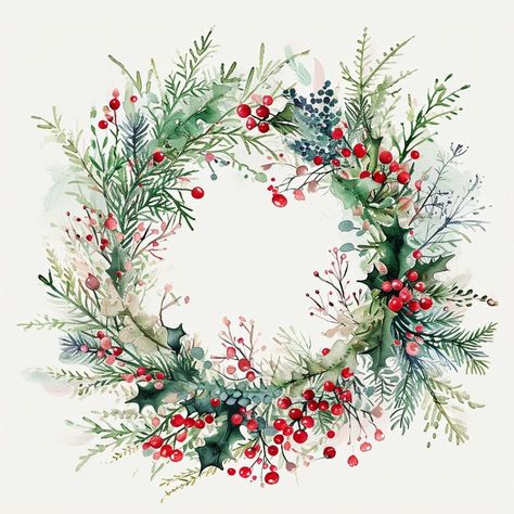 Resolution: 4000 x 4000 pixels at 300 dpi. Check Out Our Beautiful Wreath Cliparts: https://www.etsy.com/shop/EverdawnWreath?ref=seller-platform-mcnav Also, feel free to swing by my other shop for exclusive discounts on wreath-themed clipart: https://www.etsy.com/shop/EverdawnPrints?ref=shop-header-name&listing_id=1518044311&from_page=listing&section_id=51091534 This beautiful watercolor Christmas wreath clipart is perfect for adding a festive touch to your holiday projects. Use it for cards, in Wreath Painting Christmas, Beautiful Christmas Wreaths, Watercolor Christmas Wreaths, Merry Christmas Artwork, Watercolour Christmas Wreath, Watercolor Winter Art, Wreath Drawing Simple, Water Color Wreath, Christmas Concept Art