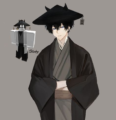 I will draw your roblox avatar into a humanoid/anime form for cash! Dm me on instagram or discord. Prices are negotiable. Prices start at 7 dollars! Discord: Blixbyyy#3375 Instagram: blixxbbyyy Demon Roblox Avatar, Male Kimono Drawing, Male Kimono Drawing Reference, Samurai Hat Draw, Samurai Roblox Avatar, Samurai Cowboy Character Design, Samurai Anime, Draw Your, Art Girl