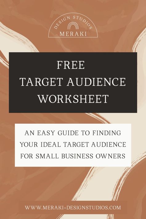 Target Audience Worksheet, Target Audience Infographic, Audience Persona, Ideal Community, Cottage Bakery, Tips For Small Businesses, Rose Brand, Social Media Marketing Tools, Natural Boho