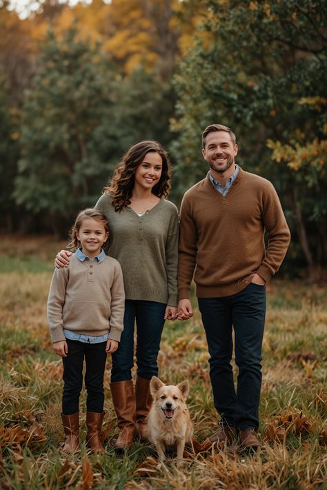 Embrace the warmth of autumn with a cozy fall family photo color scheme. Opt for muted earth tones like olive green, beige, and soft browns to enhance the beauty of outdoor scenes. These colors provide a perfect, harmonious backdrop for capturing cherished moments.  Hashtags: #FallFamilyPhotos #CozyAutumnVibes #EarthTonePalette #OutdoorPhotoshoot #FamilyPhotoIdeas #SeasonalPhotography #MutedEarthTones #CaptureTheSeason #AutumnColors #FamilyMemories #FallAesthetic #OliveGreen #SoftBrowns Olive Green Family Pictures, Mens Family Picture Outfit, Fall Family Photo Color Scheme, Family Photo Color Palette, Photo Color Palette, Family Photo Color Scheme, Seasonal Photography, Earth Tone Palette, Family Photo Colors