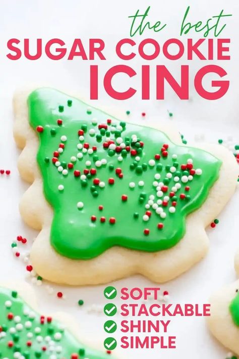 This is the best icing recipe for decorating sugar cookies. It’s easy to make, and dries into a nice and smooth finish. Plus, there's an option without corn syrup! Xmas Fudge, Best Sugar Cookie Icing, Best Icing Recipe, Best Icing, Decorating Icing Recipe, Migas Recipe, Decorating Sugar Cookies, Sugar Cookie Icing Recipe, Best Sugar Cookie