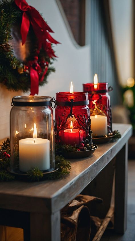 Create a cozy and festive atmosphere with this DIY Christmas candle holder centerpiece Crafted from wooden pottery and ceramic materials this decoration combines dollar tree ornaments with air dry clay jar crafts for a unique touch Find inspiration and ideas for your holiday decorations with clay crochet and more Perfect for adding a personal touch to your Christmas decor Air Dry Clay Jar, Dollar Tree Ornaments, Christmas Candle Holders Diy, Candle Holder Centerpiece, Centerpiece Craft, Christmas Candle Holder, Clay Jar, Candleholder Centerpieces, Diy Candle Holders