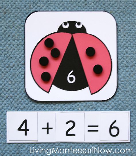 Addition Activity For Preschool, Ladybird Activities For Preschool, Ladybug Games, Ladybug Kindergarten Activities, Ladybug Activity, Ladybugs Kindergarten, Ladybug Addition, Ladybug Addition Craft, Addition Activities Kindergarten