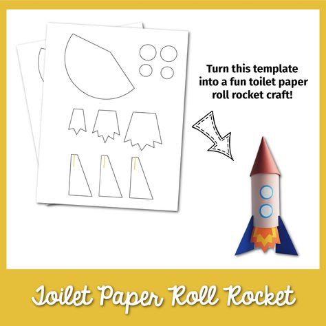 Rocket Toilet Paper Roll, Toilet Paper Roll Rocket, Rocket Template, Fun Toilet, Rocket Craft, Space Unit, Classroom Idea, Space Camp, About Science