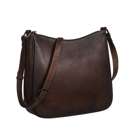 PRICES MAY VARY. NOTICE: Please confirm the dimensions and weight of this s leather purse before ordering. Soft Genuine Leather：This crossbody bag is made of vegetable tanned leather, fine and soft, restore the original texture of cowhide, features smooth Zip Closure. Lightweight&Spacious: 10.5in(L)*3in(W)*9.6in(H). Weight: 1.3lb. This women's crossbody handbag has a zipper pocket and two slots inside for wallet, cell phone, and a zipper pocket on the outside for keys, coins. Adjustable Strap: T Black Cross Body Purse, 2024 Purse Trends, Crossbags Women, Best Purses For Everyday, Brown Suede Bag, Purse Outfit, Purse Trends, Vintage Leather Handbag, Real Leather Bags