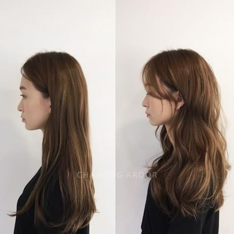 Korean Long Hair, Haircut Inspo, Korean Hair, Permed Hairstyles, Haircuts For Long Hair, Asian Hair, Grunge Hair, Curtain Bangs, Korean Hairstyle