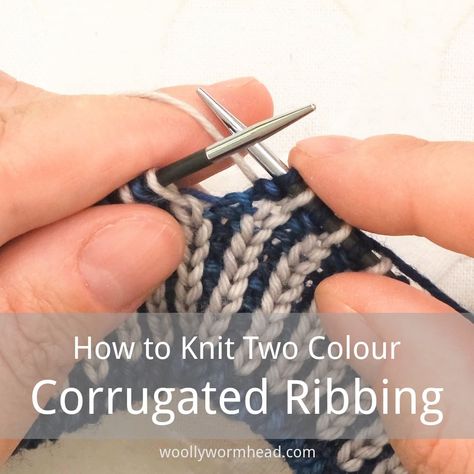 Corrugated Ribbing Stranded Knitting, Knitting Patterns Free Blanket, Knitting Stitches Tutorial, Knitting Basics, Animal Knitting Patterns, Knitting Instructions, How To Purl Knit, How To Knit, Knitting Girls