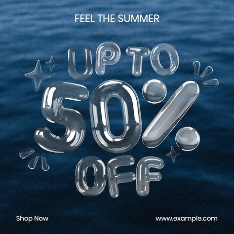 Summer sale Instagram post template | premium image by rawpixel.com / Pinn Instagram Sale Post Ideas, Sale Social Media Design, Summer Sale Poster, Menu Mockup, Storefront Signs, Summer Marketing, Sign Mockup, About Water, Creative Fonts