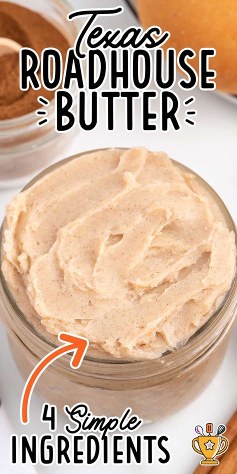 Make creamy Texas Roadhouse Butter at home in minutes! This sweet, fluffy spread adds a delicious touch to rolls, pancakes, and more. Gluten Free At Texas Roadhouse, Copycat Cinnamon Butter Texas Roadhouse, Homemade Texas Roadhouse Butter, How To Make Texas Roadhouse Butter, Texas Roadhouse Rolls Butter, Copycat Texas Roadhouse Butter, Texas Roadhouse Honey Mustard Dressing, Texas Road House Butter, Road House Butter