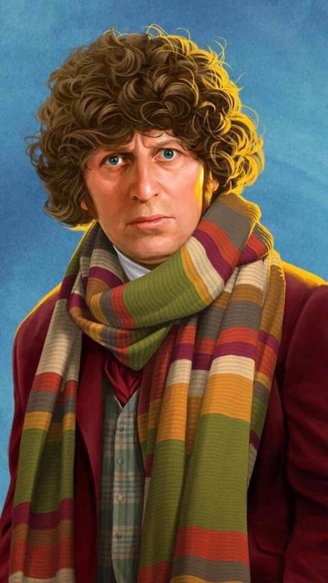 The fourth Doctor - Tom Baker 1974-1981 Doctor Who 4th Doctor, Doctor Who Tom Baker, Tom Baker Doctor Who, Dr Who Tom Baker, Doctor Who Scarf, Fourth Doctor, Doctor Who Tv, Doctor Who Companions, Doctor Who Merchandise