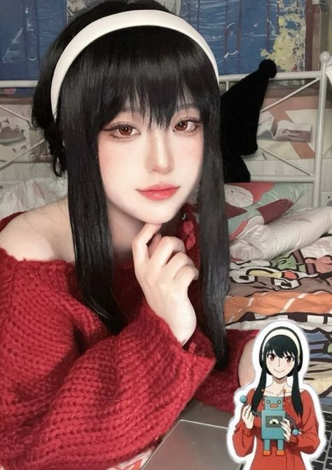 Yor Forger Cosplay Makeup, Yor Forger Makeup, Yor Cosplay, Female Cosplay Ideas, Yor Forger Cosplay, Easy Anime Cosplay, Cosplay Ideas Women, Family Cosplay, Character Cosplay