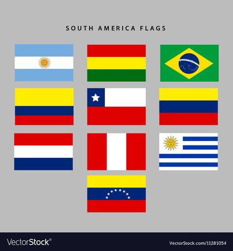 South American Flags, American Flag Coloring Page, South America Flag, America Continent, Flag Coloring Pages, All Flags, American Flags, Flag Vector, South American