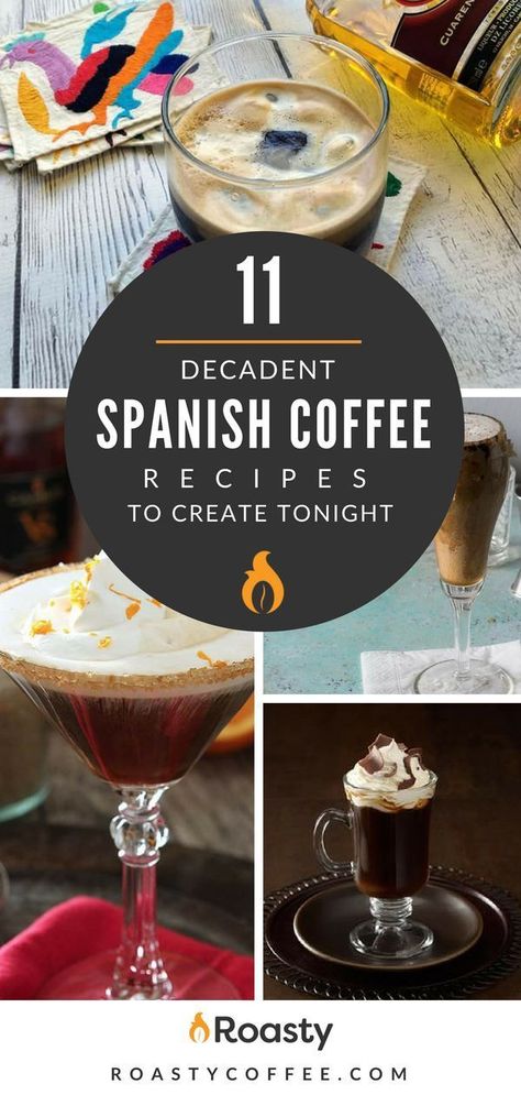 Indulge yourself with our 11 decadent Spanish coffee recipes you can create tonight.  Bold and extremely satisfying, we have recipes perfect to kickstart your day or for your mid-afternoon pick-me-up. Or try it for an after dinner coffee cocktail! Try one today!  #spanishcoffee #spanishcoffeerecipes #spanishcoffeecocktail #spanishcoffeehowto #coffeerecipesathome #kahluacoffee Whole 30 Coffee, Coffee Christmas Gifts, Speciality Coffee Recipes, Craving Coffee, Cappuccino Recipe, Coffee Brownies, Spanish Coffee, Clever Coffee, Vietnamese Iced Coffee