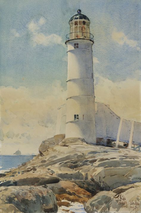 Childe Hassam Watercolor, Childe Hassam Paintings, Frederick Childe Hassam, American Impressionism, Childe Hassam, Impressionist Artists, Art Academy, Oil Painting Reproductions, Island Lighting