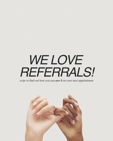 We 🧡 referrals! And who doesn’t love to save some $?! Did you know about our referral program? The best part is that you can accumulate your discounts! The more people you refer, the more you can save! #referralprogram #referrals #lashes Lash Referral Program, Bring A Friend Promotion Ideas, Lash Marketing Ideas, Eyebrow Content, Ig Photos, Referral Marketing, Refer A Friend, Bring A Friend, Brow Artist