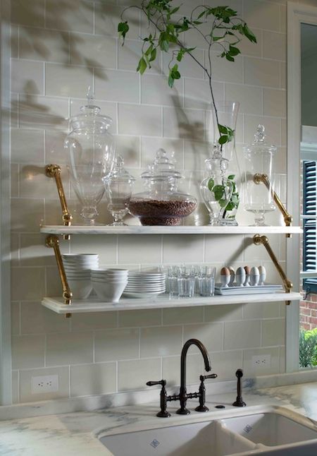 Options for a kitchen design with no window over the sink. - VICTORIA ELIZABETH BARNES Above Kitchen Sink No Window Ideas, Open Shelves Above Kitchen Sink, Corner Kitchen Sink No Window, Wall Behind Kitchen Sink Ideas, No Window Above Kitchen Sink, Above Kitchen Sink No Window, Above Sink Decor No Window, Kitchen Sink No Window Ideas, Shelf Above Kitchen Window