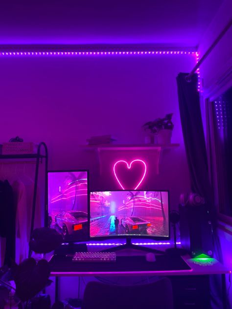 Gamergirl Aesthetic, Feng Min, Gamer Aesthetic, Vision Bored, Pc Setups, Computer Setup, Pc Setup, Game Room Decor, Gamer Life