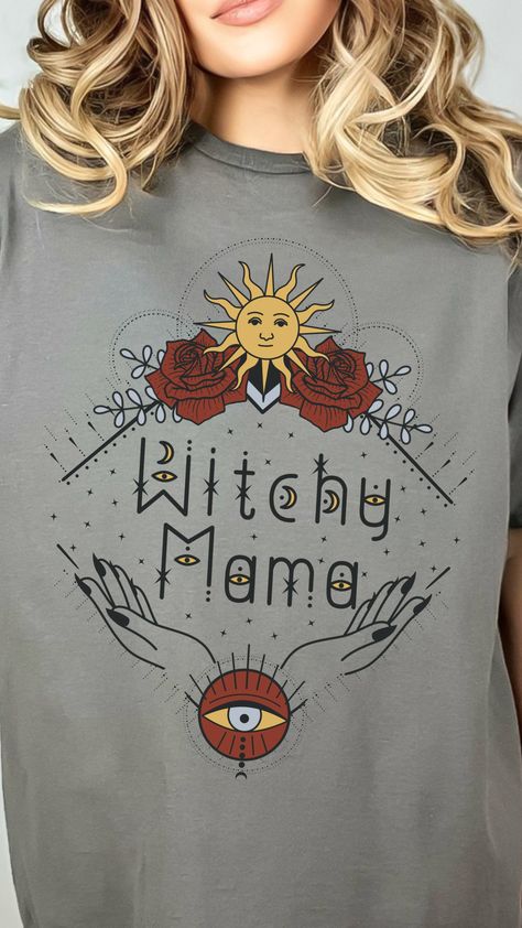 Witchy Mothers Day, Witchy Mom, Witchy Mama, Evil Eye Design, Witchy Art, Mothers Day T Shirts, Eye Design, Style T Shirt, T Shirt For Women