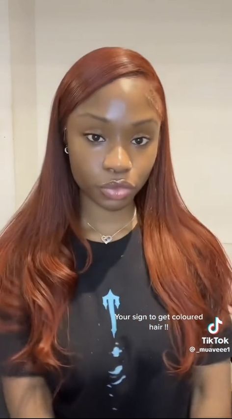 Ginger Wig On Light Skin, Autumn Hair Colors Black Women, Forest Green Hair Black Women, Hair Colour On Dark Skin, Auburn Black Women, 350 Hair Color On Black Women, Ginger Closure Sew In, Cherry Red Hair Black Women, Ginger Sew In