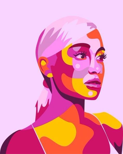 Images Pop Art, Ariana Grande Poster, Portraits Pop Art, Monochromatic Art, Pop Art Drawing, Posca Art, Pop Art Portraits, Pop Art Posters, Vector Portrait