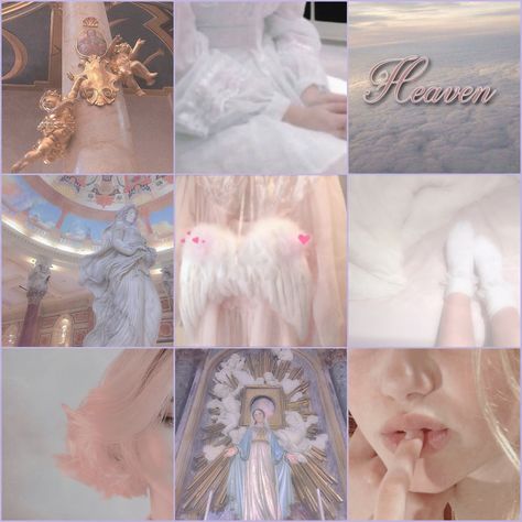 Angelcore Color Palette, Angelcore Moodboard, Angelic Color Palette, Angelic Moodboard, Ethereal Moodboard, Angel Moodboard, Angel Core Aesthetic, Aesthetic Symbols, Ethereal Nature