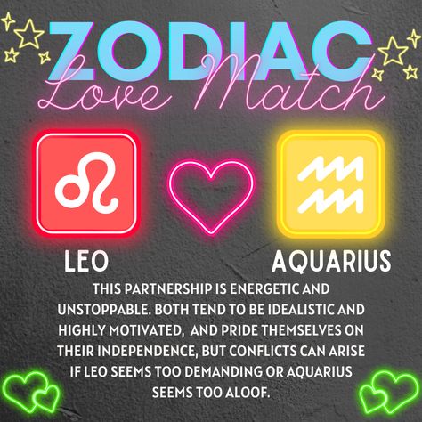 This week's compatibility couple are Leo and Aquarius! #compatibility #astrology #metaphysicalshop #wichitaict #shopsmall #localbusiness #downtoearthco #crystalshop Leo And Aquarius Compatibility, Aquarius And Leo, Aquarius Love Compatibility, Aquarius Relationship, Aquarius Leo, Aquarius Compatibility, Leo Compatibility, Leo And Aquarius, Aquarius Love