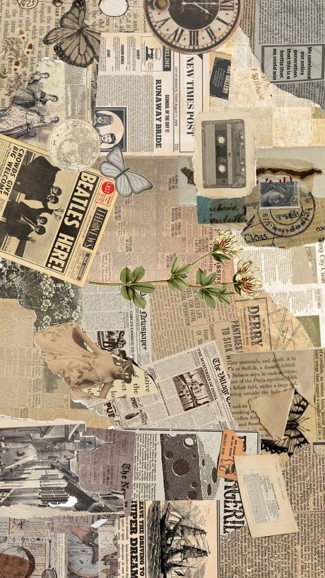 Newspaper Background Aesthetic, Old Newspaper Aesthetic Background, Research Paper Aesthetic, Math Aesthetic Vintage, Newspaper Room Decor, Old Newspaper Aesthetic, Collage Masterboard, Aesthetic Backgrounds Horizontal, Vintage Aesthetic Stickers Printables