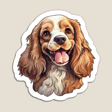 Get my art printed on awesome products. Support me at Redbubble #RBandME: https://www.redbubble.com/i/magnet/Joyful-Brown-Cocker-Spaniel-Cartoon-Happiness-by-PureGlee/156016192.TBCTK?asc=u Brown Cocker Spaniel, Chocolate Cocker Spaniel, Dog Rocks, Dog Icon, Cocker Spaniel, Spaniel, Animal Art, My Art, Awesome Products