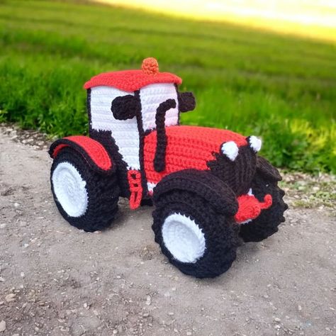 This custom crochet tractor was such a fun project! It turned out huge and had me learning new stitches. I highly recommend this pattern by TootaToys. I cannot wait for it to be gifted! Crochet Tractor, Custom Crochet, Wait For It, Crochet Gifts, Fun Projects, Tractor, Turn Ons, Crochet, Pattern