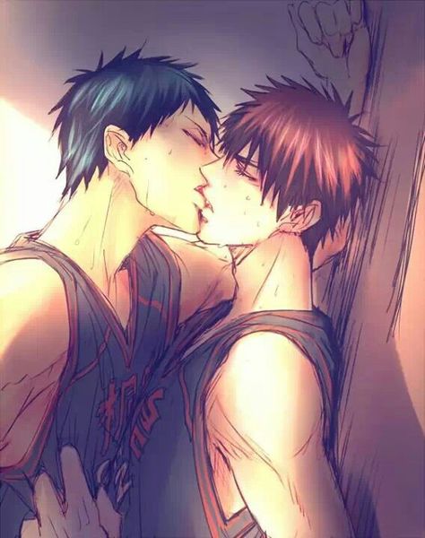 Aomine x Kagami <3 (Kuroko no Basket) Aomine X Kagami, Spitfire Young Justice, Kagami Kuroko, Aomine Kuroko, Kagami Taiga, Generation Of Miracles, Kuroko's Basketball, No Basket, Kuroko No Basket