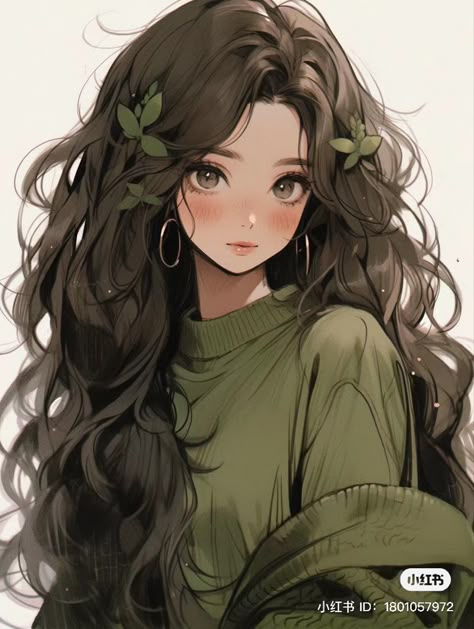 Brown Hair And Hazel Eyes, Anime Brown Hair, Brown Hair Green Eyes, Images Kawaii, Anime Fashion, Girly Art Illustrations, Anime Artwork Wallpaper, Digital Art Anime, Cartoon Profile Pics