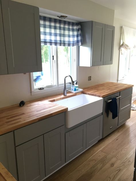 Small Kitchen Remodel Before and After — Amanda Katherine Small Kitchen Renovations, Interior Boho, Cream Kitchen, Kitchen Decor Inspiration, Diy Kitchen Renovation, Wooden Counter, Kitchen Remodel Before And After, Butcher Block Countertops, Kitchen Redo