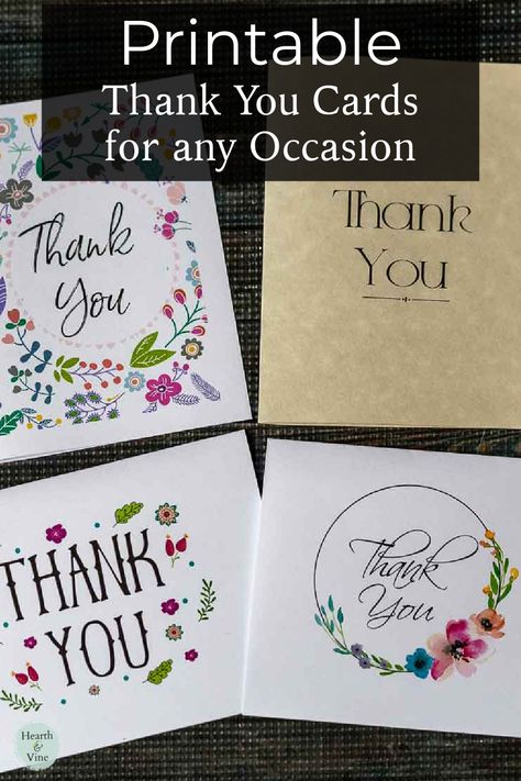 For designs of thank you cards. Three color floral and one in black and white. Free Printable Thank You Notes, Free Printable Thank You Cards, Free Printable Envelopes, Printable Thank You Notes, Upcycled Gifts, Free Printable Art, Printable Thank You Cards, Budget Printables, Funky Junk