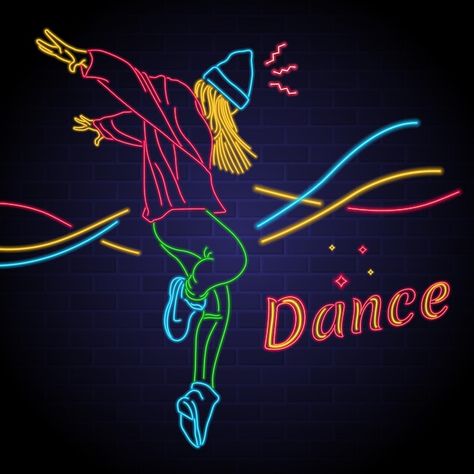 Mujer bailarina con estilo brillante luz... | Premium Vector #Freepik #vector #baile #siluetas-bailando #silueta-chica #silueta-danza Rave Room, Logo Design Dance, Zumba Logo, Dancing Silhouette, Dance Quotes Inspirational, Dance Illustration, Dance Vector, Dance Logo, Dance Wallpaper