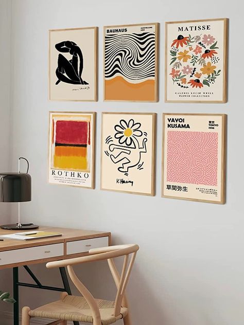 Matisse Wall Art Prints Set of 6, Abstract Matisse Wall Art Exhibition Posters Black Beige Yellow Women Body Line Art Flower Market Art Prints, Boho Canvas Matisse Paintings Pictures for Aesthetic Room, Bedroom, Living Room Wall Decor（8x10inch, Unframed) Flower Market Art, Art Prints Living Room, Body Line Art, Boho Canvas, Matisse Paintings, Matisse Wall Art, Market Art, Exhibition Posters, String Wall Art