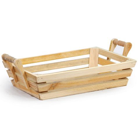 Wooden Basket, Wood Basket, Tray With Handles, Wood Crates, Wooden Projects, Small Wood Projects, Wood Tray, Wooden Crate, Wooden Tray