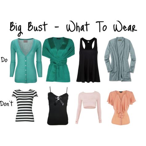 Image detail for -Big Bust – What To Wear by Aileen Lane featuring racerback tank ... Cardigans For Big Busts, Outfit Ideas For Big Busted Women, What To Wear Big Bust, Tops For Bigger Bust, Shirts For Big Busted Women, Fashion For Big Busted Women, Style For Big Busted Women, Large Bust Fashion, Dresses For Big Busted Women