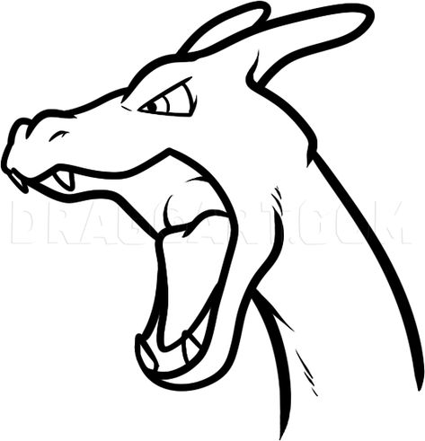 How to Draw Charizard Easy, Pokemon, Coloring Page, Trace Drawing Charizard Easy Drawing, Easy Drawings Pokemon, Pokemon Charizard Drawing, Pokemon Pictures To Draw, Pokemon Drawings Easy, Charizard Sketch, Drawing Ideas For Boys, Charizard Drawing, Charmander Drawing