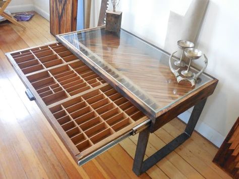 Gömda Rum, Printer Drawer, Printers Drawer, Reclaimed Wood Coffee Table, Printers Tray, Pallet Decor, Unique Coffee Table, Unique Coffee, Jewelry Shopping