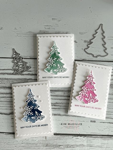 Stampin Up Decorated Pine Dies, Su Decorative Trees Cards, Stampin Up 2024 Christmas Cards, Sentimental Christmas Stampin Up Cards, Stampin Up Decorative Trees Cards, Stampin Up Decorative Trees, Decorative Trees Stampin Up Cards, Christmas Cards Stampin Up Ideas, Christmas Card Craft Ideas