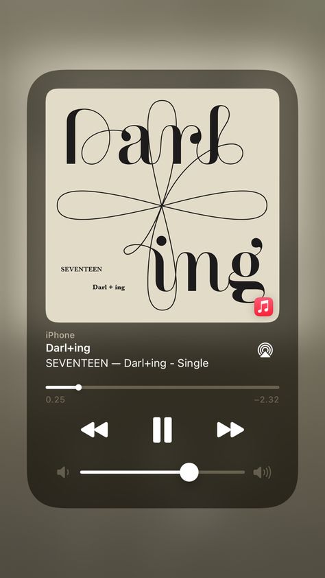 Darling Seventeen Album Cover, Seventeen Darling Lyrics, Seventeen Spotify Aesthetic, Seventeen Playlist, Seventeen Spotify, Seventeen Darling, Seventeen Music, Seventeen Songs, Spotify Screenshot