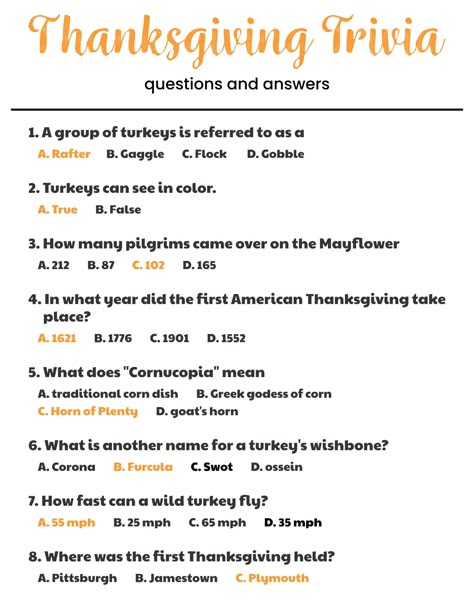 Printable Thanksgiving Trivia Questions And Answers Canadian Thanksgiving Trivia, Turkey Trivia With Answers, Thanksgiving Trivia With Answers Free, Thanksgiving Jeopardy Questions, Family Trivia Questions And Answers, Thanksgiving Questions For Adults, Thanksgiving Trivia For Kids, Thanksgiving Trivia Printable, Thanksgiving Trivia Game