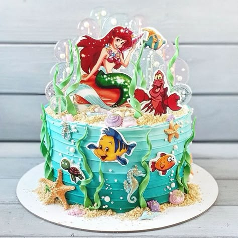 Ariel Cake, Cakes Decor, Mermaid Birthday Cakes, Ariel Birthday, Mermaid Cakes, Disney Cakes, Cool Birthday Cakes, Mermaid Theme, Dream Nails