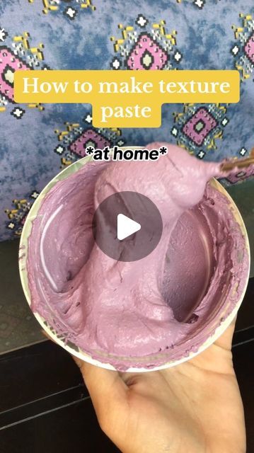 Rameesha shoaib :) on Instagram: "Here’s how to make your texture paste at home👇 Ingredients ‼️ 1. Plaster of paris 1/2 cup 2. White glue 1/4 cup 3. White paint 3 tsp Procedure: In a bowl add plaster of paris and white glue, then add paint. Mix well and voila! Texture paste is ready. Store in air tight container. For the algorithm: [textureart] [texture] [howto] [howtomaketexturepaste] [texturepaste] #texturepaste #textureart #howto #howtomaketexturepaste #educationalreel #informativereel #teachingmethods #artteaching" How To Mix Texture Paint, How To Make Texture Paste At Home, Plaster Of Paris Wall Texture, Diy Plaster Paint, How To Make 3d Painting, Texture Paste Diy, Plaster Paris Art, Plaster Art Texture Painting, Texture Art Techniques