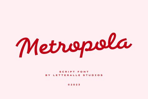 Metropola Font – Letteralle Studio Free Script Fonts Download, Logo Fonts Free, Copy And Paste Fonts, Free Typography Fonts, Typography Logo Fonts, Monoline Font, Font Love, Typography Design Font, Free Font Download