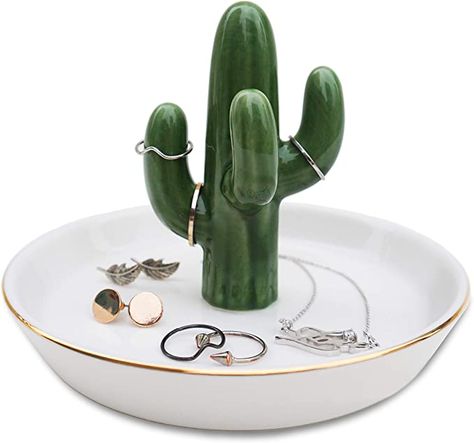 Mono Living Cactus Ring Holder Jewelry Holder Boho Bedroom Décor Bedroom Décor Aesthetic Desk Tray Decorations Ring Holder for Her Plant Lady Birthday Decorations Teen Girl Trendy Room Gifts for Women : Clothing, Shoes & Jewelry Cactus Ring Holder, Jewelry Tree Display, Tropical Necklace, Cactus Ring, Cactus Ceramic, Ceramic Jewelry Dish, Cactus Jewelry, Dish Ceramic, Jewelry Holders