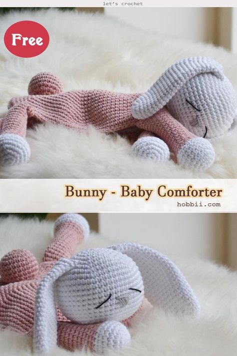 Bunny Baby Comforter Lovey Crochet Free Pattern Crochet Fluffy Animals Free Patterns, Rabbit Lovey Crochet Pattern, Amigurumi Lovey Free Pattern, Bunny Lovey Crochet Pattern Free, Crochet Snugglers Free Pattern, How To Crochet A Bunny, Free Crochet Lovey Pattern, Crochet Baby Lovey Free Pattern, Lovey Crochet Pattern Free