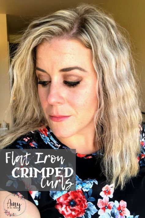 Crimp Hair With Flat Iron, How To Do Crimped Hair Flat Irons, How To Use Crimper Iron, How To Crimp Your Hair With A Flat Iron, Crimping Hair With Straightener, Crimped Curls, How To Crimp Hair Without A Crimper, Curls Flat Iron, Crimped Hair Tutorial