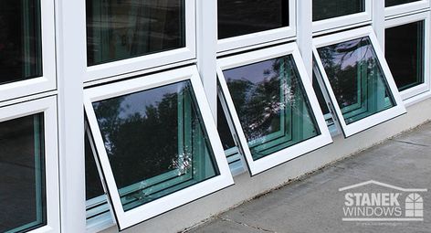 Awning vs. Casement Windows: What’s the Difference? - ~ Types Of Windows, Awning Window, Window Safety, Aluminum Awnings, Vinyl Replacement Windows, Single Hung Windows, Awning Windows, Louver Windows, Window Projects